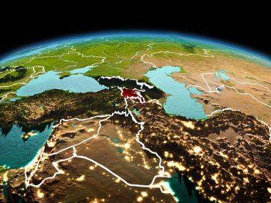 Ermenistan Planet Earth uzayda