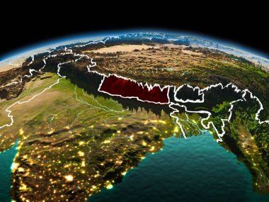 Planet Earth uzayda Nepal