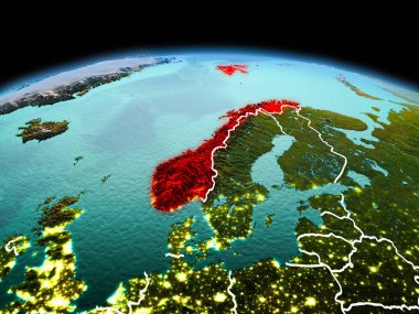 Planet Earth uzayda Norveç