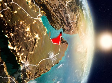 Birleşik Arap Emirlikleri gündoğumu sırasında