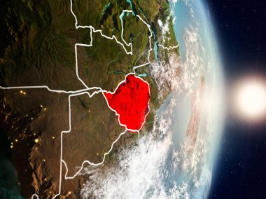 Zimbabve gündoğumu sırasında