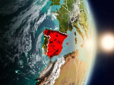 Gündoğumu sırasında İspanya