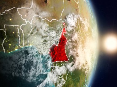 Kamerun gündoğumu sırasında