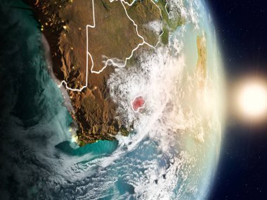 Lesotho gündoğumu sırasında