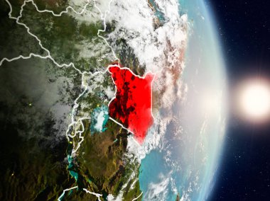 Kenya gündoğumu sırasında