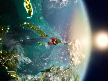 Gündoğumu sırasında Haiti