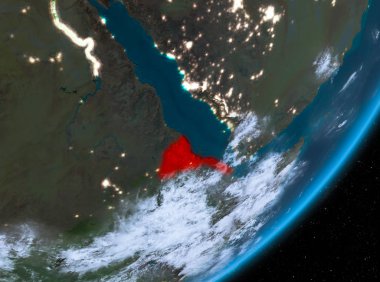 Geceleri Eritre yörünge görünümü