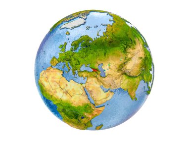 Gürcistan izole küre üzerinde