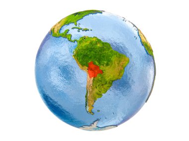 Bolivya izole küre üzerinde