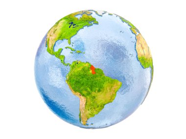 Guyana izole küre üzerinde