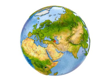 Azerbaycan izole küre üzerinde