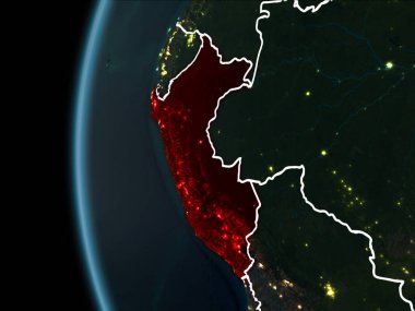 Peru gece uzaydan