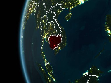 Kamboçya'dan gece alanı