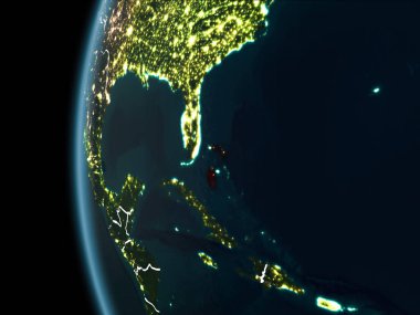 Bahamalar gece uzaydan