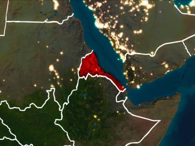 Eritre Haritası geceleri