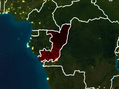 Kongo Haritası geceleri