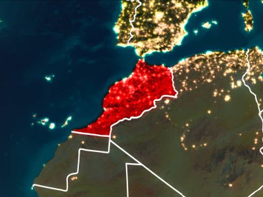 Fas Haritası geceleri