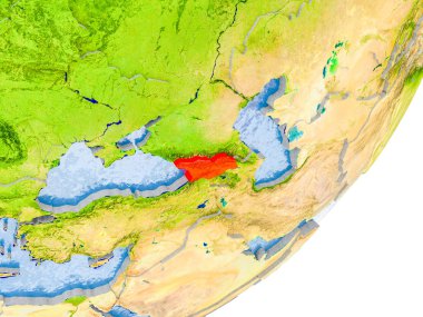 Dünya üzerindeki Gürcistan Haritası