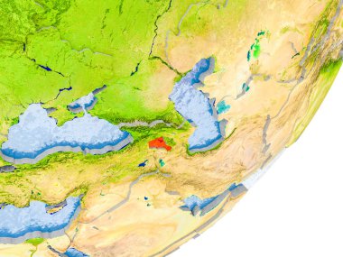 Dünya üzerindeki Ermenistan Haritası