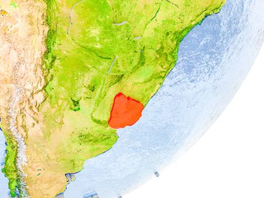 Yeryüzünde Uruguay Haritası