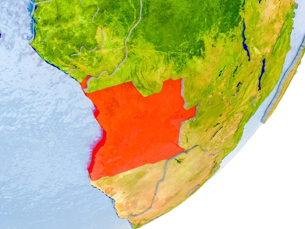 A földön Angola Térkép — Stock Fotó