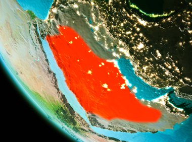 Suudi Arabistan kırmızı akşam