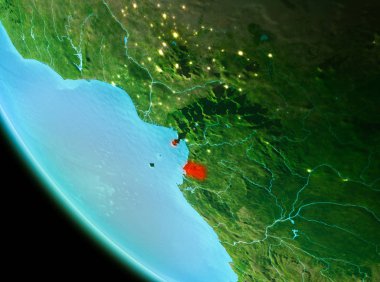 Ekvator Ginesi kırmızı akşam