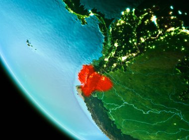 Ekvador kırmızı akşam