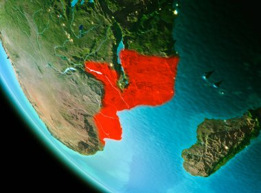 Mozambik kırmızı akşam