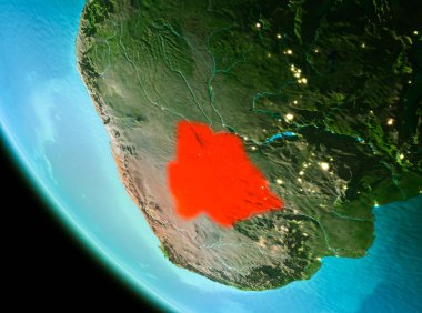 Botsvana kırmızı akşam