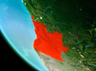 Kırmızı akşam Angola'da