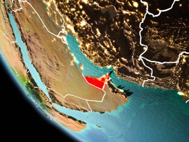 Dünya üzerindeki gece itibariyle Birleşik Arap Emirlikleri