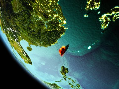 Dünya üzerinde gece Tayvan