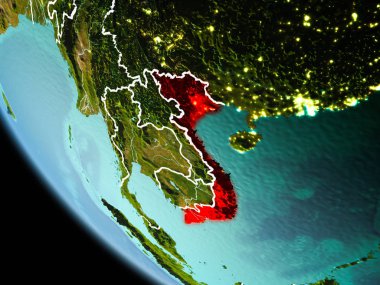 Dünya üzerinde gece Vietnam