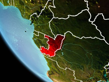 Dünya üzerinde gece Kongo