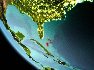 Dünya üzerinde gece Bahamalar