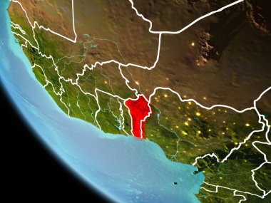 Dünya üzerinde gece Benin