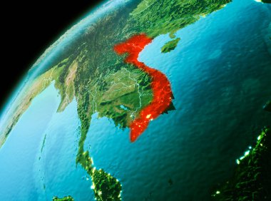 Akşam uzayda Vietnam'dan