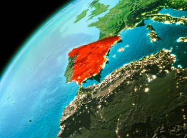 İspanya akşam uzaydan