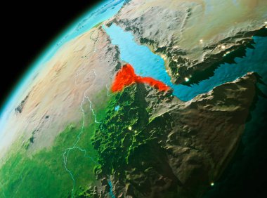 Eritre akşam uzaydan