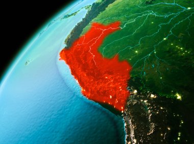 Akşam uzayda Peru'dan