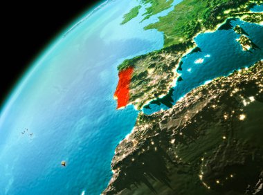 Portekiz akşam uzaydan