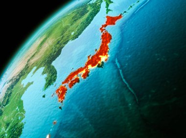 Akşamları uzaydan Japonya