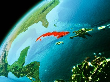 Küba'dan akşam uzayda