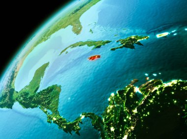 Jamaika akşam uzaydan