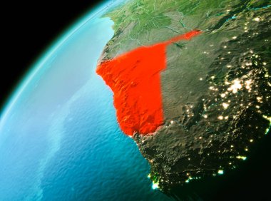 Namibya akşam uzaydan