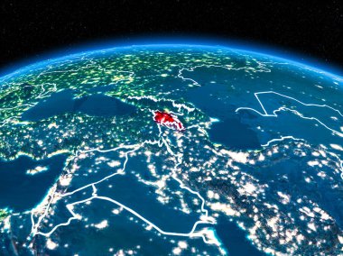 Ermenistan gece uzaydan