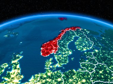 Norveç gece uzaydan