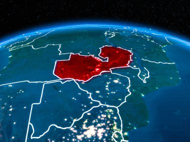 Zambiya gece uzaydan