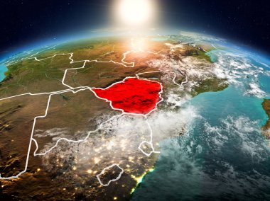 Sunrise yörüngeden Zimbabve